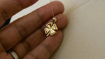 Load and play video in Gallery viewer, 14k Yellow Gold Four Leaf Clover Open Back Pendant Charm
