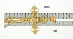 Carregar imagem no visualizador da galeria, 14k Yellow Gold Cross Crucifix Extra Large Pendant Charm
