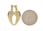 Load image into Gallery viewer, 14k Yellow Gold Small Angel Wings Break Apart Pendant Charm
