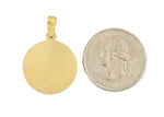 Charger l&#39;image dans la galerie, 14k Yellow Gold Sacred Heart of Jesus Round Pendant Charm
