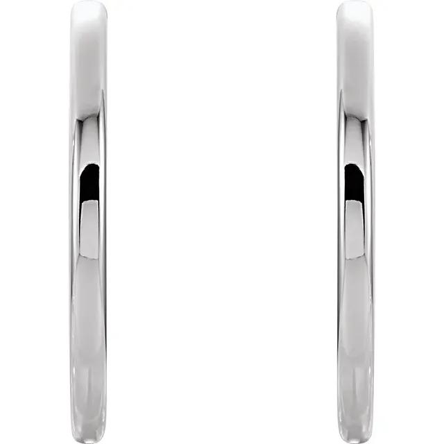 14K Solid Yellow Rose White Gold Classic 38.7mm Round Endless Hinged Hoop Earrings Custom Made To Order