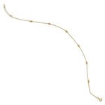 Load image into Gallery viewer, 14k Yellow Gold Beaded Chain Anklet 10 Inches plus Extender
