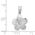 Φόρτωση εικόνας στο εργαλείο προβολής Συλλογής, 14k White Gold Plumeria Flower Small Pendant Charm
