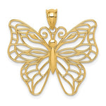 Φόρτωση εικόνας στο εργαλείο προβολής Συλλογής, 14k Yellow Gold Large Butterfly Pendant Charm
