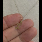Load and play video in Gallery viewer, 14k Yellow Gold Script Letter L Initial Alphabet Pendant Charm
