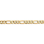 Indlæs billede til gallerivisning 14K Yellow Gold 7.5mm Flat Figaro Bracelet Anklet Choker Necklace Pendant Chain

