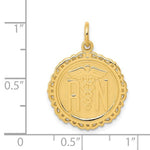 Afbeelding in Gallery-weergave laden, 14k Yellow Gold RN Nurse Pendant Charm - [cklinternational]
