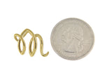 Load image into Gallery viewer, 14k Yellow Gold Initial Letter M Cursive Chain Slide Pendant Charm
