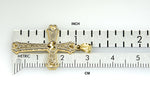 Afbeelding in Gallery-weergave laden, 14k Gold Two Tone Cross Hearts Pendant Charm
