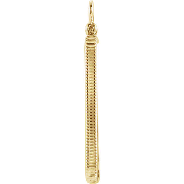 14K Yellow Gold Holds 23.5mm x 14mm Coins or Credit Suisse 5 gram Coin Edge Screw Top Frame Holder Mounting