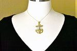 將圖片載入圖庫檢視器 14k Gold Two Tone Mariners Cross Crucifix Pendant Charm - [cklinternational]
