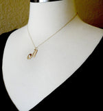 Charger l&#39;image dans la galerie, 14K Yellow Gold Initial Letter A Cursive Script Alphabet Pendant Charm
