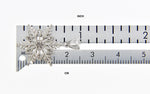 Carica l&#39;immagine nel visualizzatore di Gallery, 14k White Gold Snowflake Two Layer Pendant Charm
