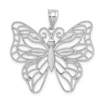 Indlæs billede til gallerivisning 14k White Gold Butterfly Pendant Charm
