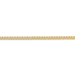 Indlæs billede til gallerivisning 14k Yellow Gold 2.2mm Beveled Curb Link Bracelet Anklet Necklace Pendant Chain

