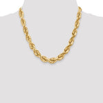 이미지를 갤러리 뷰어에 로드 , 14K Yellow Gold 10mm Diamond Cut Rope Bracelet Anklet Choker Necklace Chain
