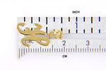 Carregar imagem no visualizador da galeria, 10K Yellow Gold Script Initial Letter H Cursive Alphabet Pendant Charm
