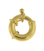 將圖片載入圖庫檢視器 14K Yellow White Gold Large Jumbo Spring Clasp 12mm 14mm 16mm for Necklace Bracelet Chain Charm Hanger Connector Enhancer
