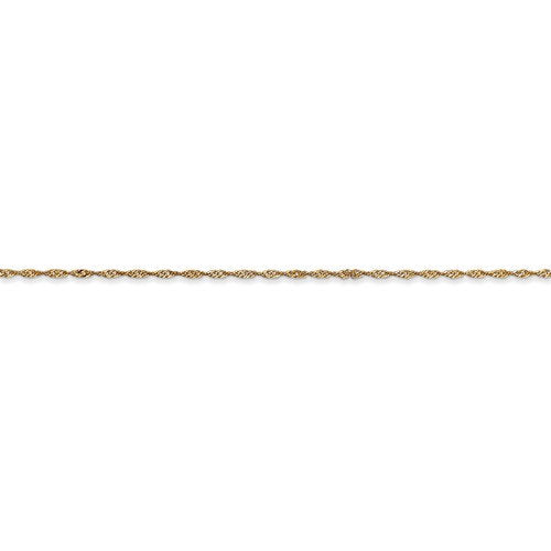 14K Yellow Gold 1mm Singapore Twisted Bracelet Anklet Choker Necklace Pendant Chain