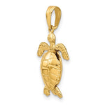 Load image into Gallery viewer, 14k Yellow Gold Turtle 3D Pendant Charm
