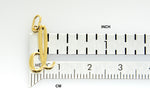 Ladda upp bild till gallerivisning, 14K Yellow Gold Lowercase Initial Letter D Script Cursive Alphabet Pendant Charm
