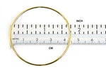 Carregar imagem no visualizador da galeria, 14K Yellow Gold 40mm x 1.5mm Endless Round Hoop Earrings
