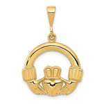 Load image into Gallery viewer, 14k Yellow Gold Claddagh Pendant Charm

