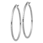 이미지를 갤러리 뷰어에 로드 , Sterling Silver Diamond Cut Classic Round Hoop Earrings 45mm x 2mm
