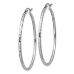 Lataa kuva Galleria-katseluun, Sterling Silver Diamond Cut Classic Round Hoop Earrings 45mm x 2mm
