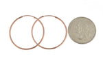 Charger l&#39;image dans la galerie, 14K Rose Gold 32mm x 1.5mm Endless Round Hoop Earrings
