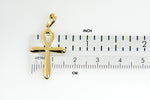 Afbeelding in Gallery-weergave laden, 14K Yellow Gold Ankh Cross Pendant Charm
