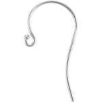 Carica l&#39;immagine nel visualizzatore di Gallery, 14k Yellow or 14k White Gold or Sterling Silver French Ear Wire with Ball End for Earrings 24mm x 10.8mm
