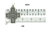 Ladda upp bild till gallerivisning, Sterling Silver Cruciform Cross Four Way Miraculous Medal Antique Style Pendant Charm
