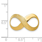 Lade das Bild in den Galerie-Viewer, 14k Yellow Gold Infinity Symbol Chain Slide Pendant Charm

