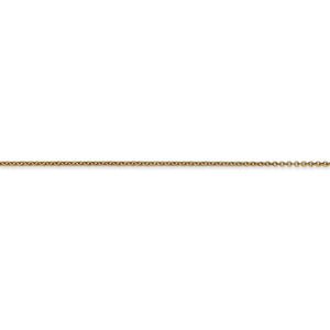 14k Yellow Gold .90mm Cable Bracelet Anklet Choker Necklace Pendant Chain Lobster Clasp
