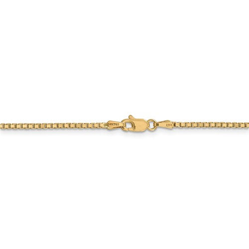 14K Yellow Gold 1.5mm Box Bracelet Anklet Necklace Choker Pendant Chain