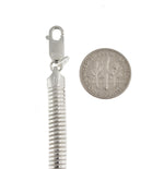 Indlæs billede til gallerivisning Sterling Silver 6mm Reversible Round to Flat Cubetto Omega Choker Necklace Pendant Chain
