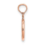 Afbeelding in Gallery-weergave laden, 14k Rose Gold Peace Sign Symbol Small 3D Pendant Charm
