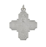 Cargar imagen en el visor de la galería, Sterling Silver Cruciform Cross Four Way Medal Pendant Charm
