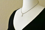 Load image into Gallery viewer, 14k White Gold Wishbone Pendant Charm
