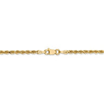 Charger l&#39;image dans la galerie, 14k Yellow Gold 2.25mm Diamond Cut Rope Bracelet Anklet Choker Necklace Chain Lobster Clasp

