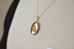 Load image into Gallery viewer, 14k Yellow Gold Plain Oval Locket Pendant Charm
