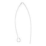 Carica l&#39;immagine nel visualizzatore di Gallery, Platinum 14k Yellow White Rose Gold Sterling Silver Long French Ear Wire for Earring Top 25.63mm x 13.25mm

