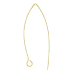 Załaduj obraz do przeglądarki galerii, Platinum 14k Yellow White Rose Gold Sterling Silver Long French Ear Wire for Earring Top 25.63mm x 13.25mm
