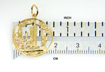 Load image into Gallery viewer, 14k Yellow Gold New York City Skyline Statue Liberty Pendant Charm
