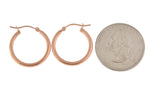 Carregar imagem no visualizador da galeria, 14K Rose Gold 20mm x 2mm Classic Round Hoop Earrings
