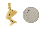 Φόρτωση εικόνας στο εργαλείο προβολής Συλλογής, 14k Yellow Gold Egyptian Nefertiti 3D Pendant Charm
