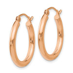 Załaduj obraz do przeglądarki galerii, 14K Rose Gold 20mm x 2.5mm Classic Round Hoop Earrings
