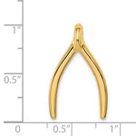 Afbeelding in Gallery-weergave laden, 14k Yellow Gold Wishbone Chain Slide Pendant Charm
