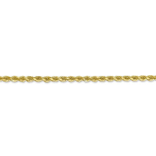 10k Yellow Gold 2.75mm Diamond Cut Rope Bracelet Anklet Choker Necklace Pendant Chain